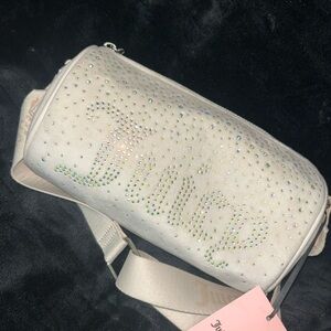 Juicy Couture Crystal-Embellished Light Pink Crossbody Bag